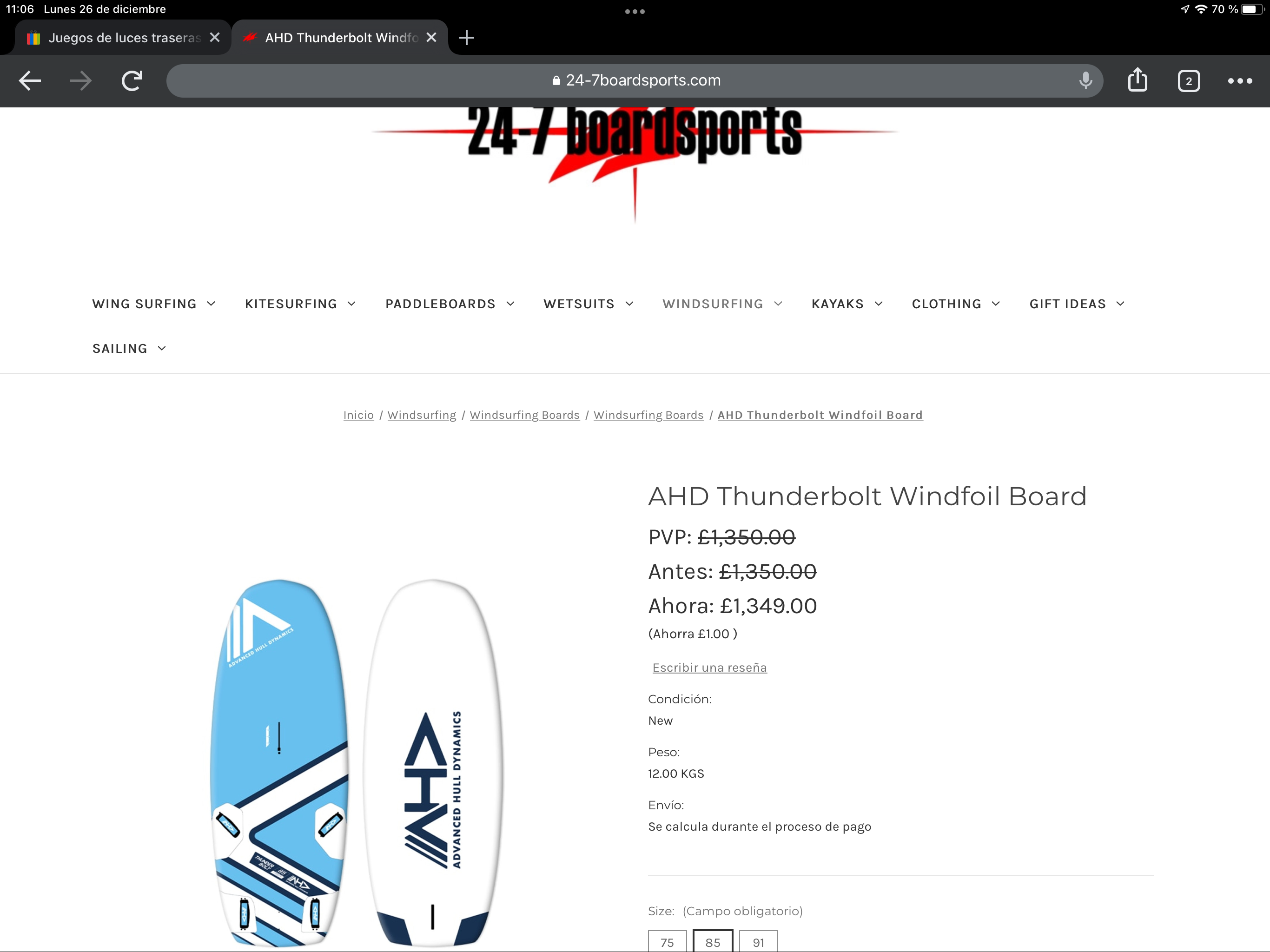 Wind Surf - AHD Thunderbolt 85